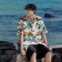 夏威夷短袖宽松外贸花衬衫
