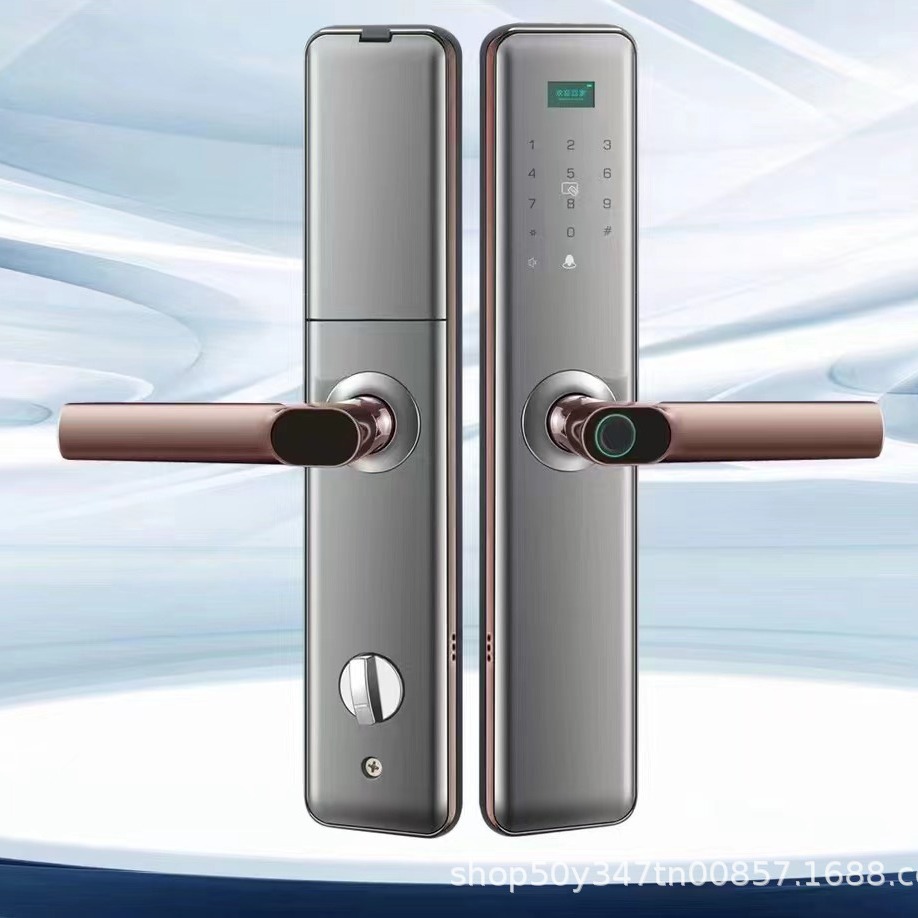 Semiautomática cerradura de huellas dactilares hogar antirrobo puerta cerradura inteligente cerradura de la puerta cerradura electrónica cerradura al por mayor