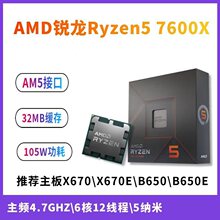 AMD����5 7600X 6��12�߳�r5 5nm 105W AM5�ӿ�CPU����������ԭ��