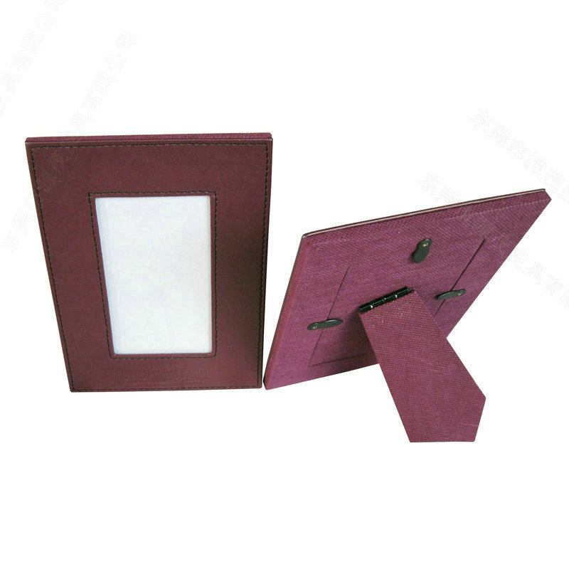 玄关摆件定制4X6寸婚纱影楼皮质相框PU仿真皮相框无纺布背板