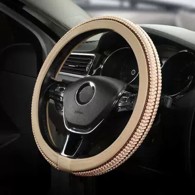 Four-Season Universal Steering Wheel — Steering wheel cover - distinguished-ice-silk-beige-high-quality-default