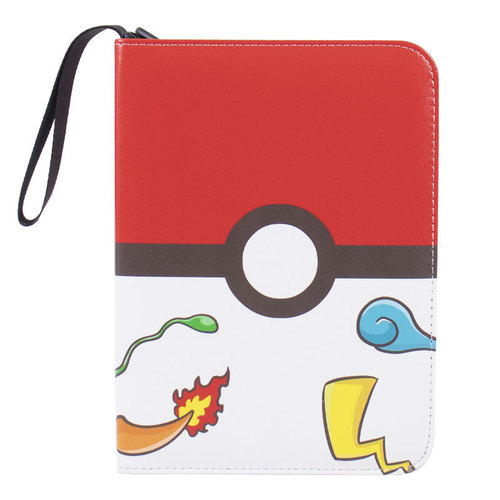 Pokémon card book Pokémon 4 grid 9 grid game card book cartoon PU collection book loose-leaf zipper card bag