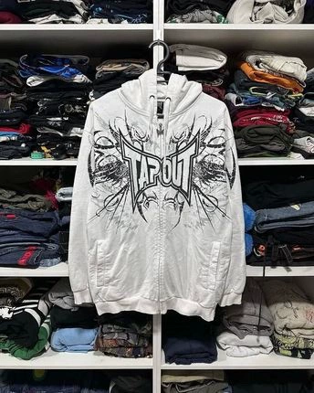 With zipper, white