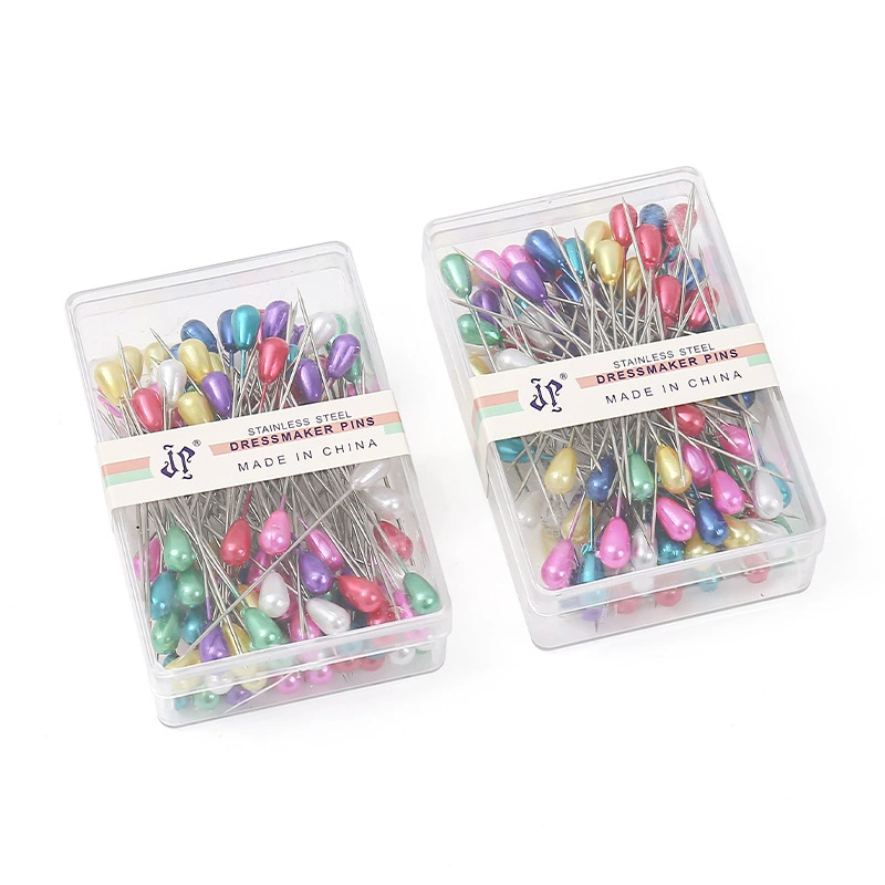 Цветные пластиковые штучные каплевидные иглы для позиционирования 100 шт грушевидные перламутровые иглы для одежды свадебные цветы фиксированные иглы