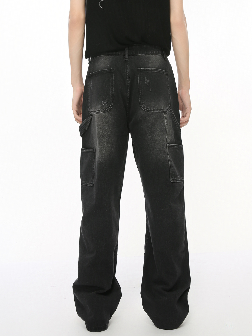 MTLCLOTHES Hombres| 2024 otoño nuevos productos de moda de graffiti diseño de empalme rectas jeans sueltos