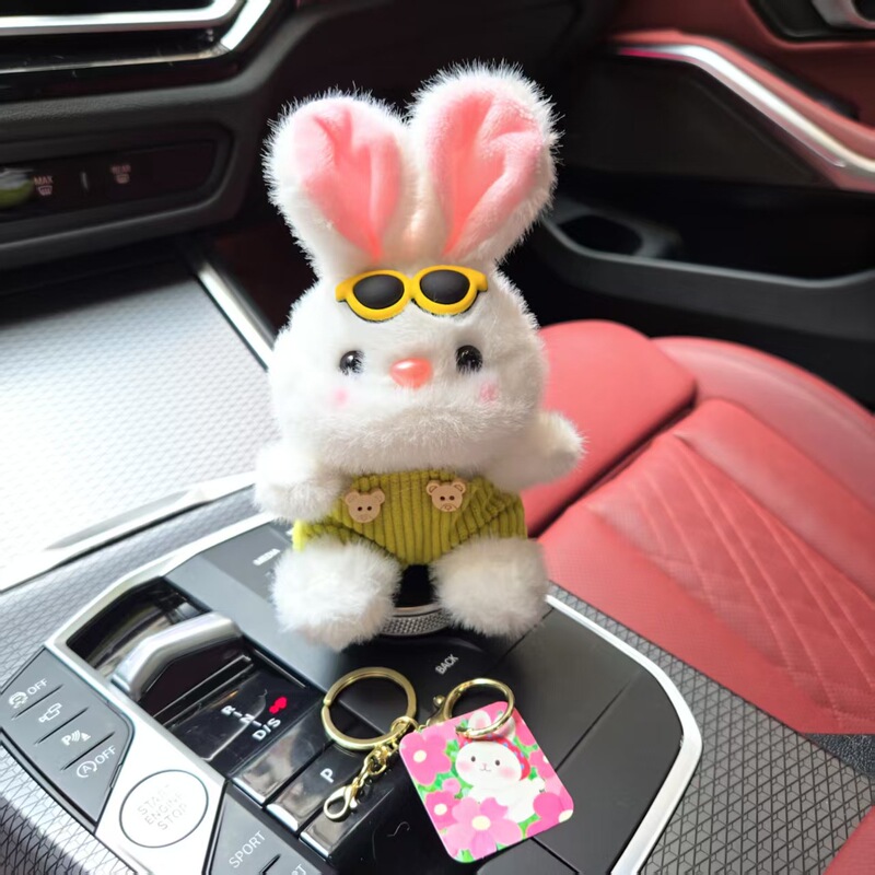 かわいいスカーフバニーペンダント模擬ウサギぬいぐるみ人形バッグペンダント人形キーホルダー人形|undefined