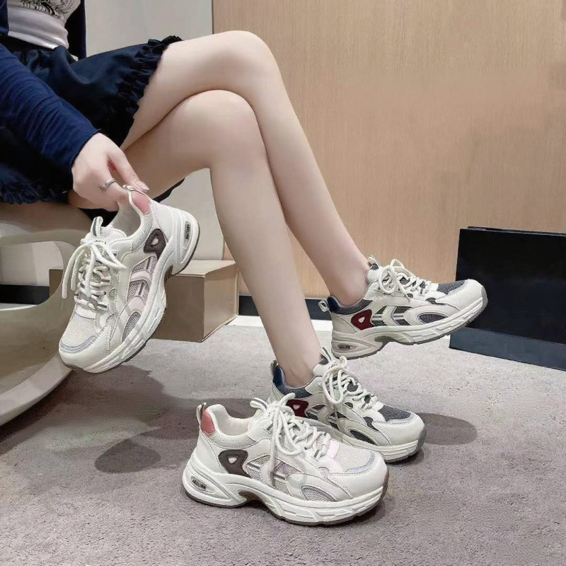 跨境真皮厚底老爹鞋女2025秋季新款松糕时尚内增高休闲女鞋阿甘鞋|undefined