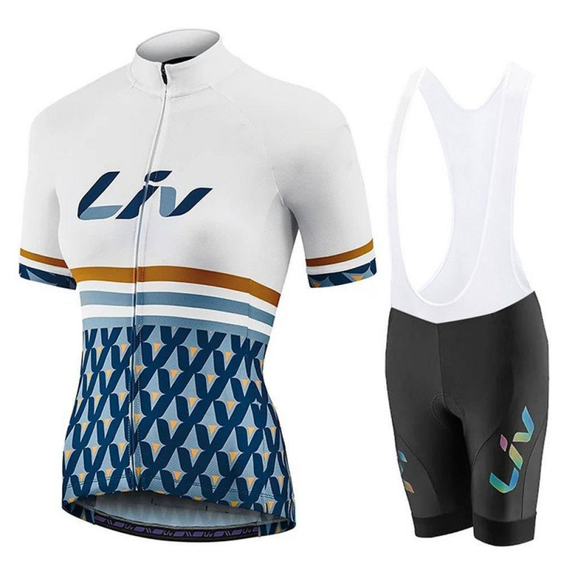 Wholesale for foreign trade: Liv women's summer cycling suit, road bike cycling outfit, outdoor cycling apparel