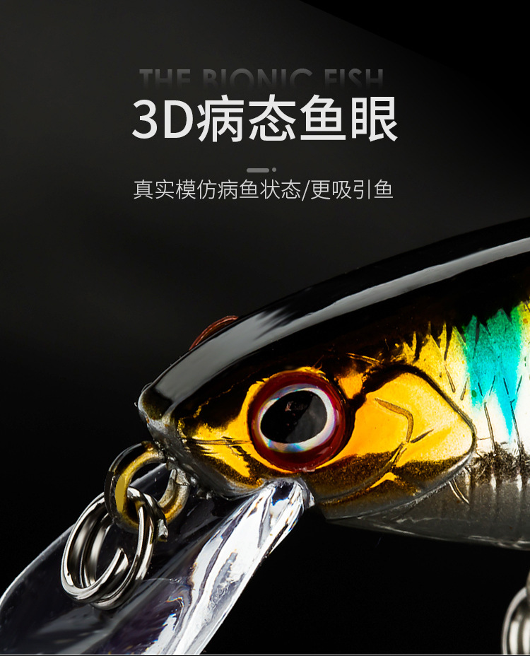 Floating Minnow Fishing Lures Hrad Plastic Baits Bass Trout Fresh Water Fishing Lure