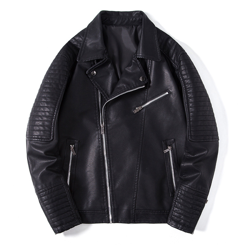 Men's Clothing This autumn, men's lapel leather jacket, casual fashion, short style, handsome style, youth wear trendy brand_voghion.com