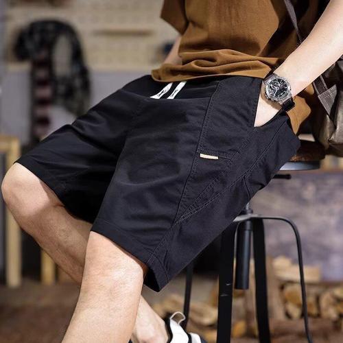 American work shorts for men, summer 2025, large size middle pants for men, casual five-pocket pants for summer
