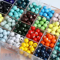 Бусы 10 мм глазурованные круглые бусины, упаковка 50 шт, многоцветный DIY-ювелирный набор