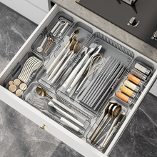 抽屉内置化妆品收纳盒分隔亚克力桌面护肤品整理盒可伸缩置物盒子