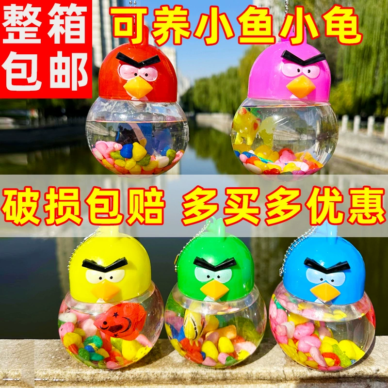 Стойка пластиковая детская маленькая бутылка для рыбы прозрачная портативная коробка для домашних животных портативная Удобная для переноски Милая мини-бутылка QQ