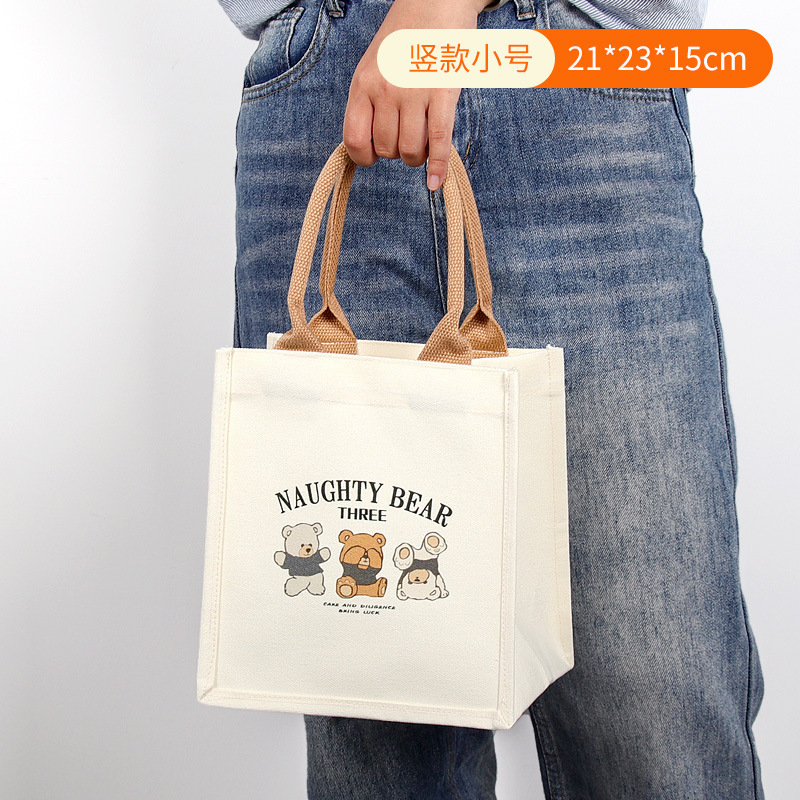 Bolsa de lona personalizada con logotipo, bolsa de lona laminada, bolsa de lona gruesa, bolsa tridimensional hecha a mano.