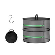 厂家直销户外新款折叠晾晒篮 封闭式防蝇防虫晾晒网3层跨境晒衣篮