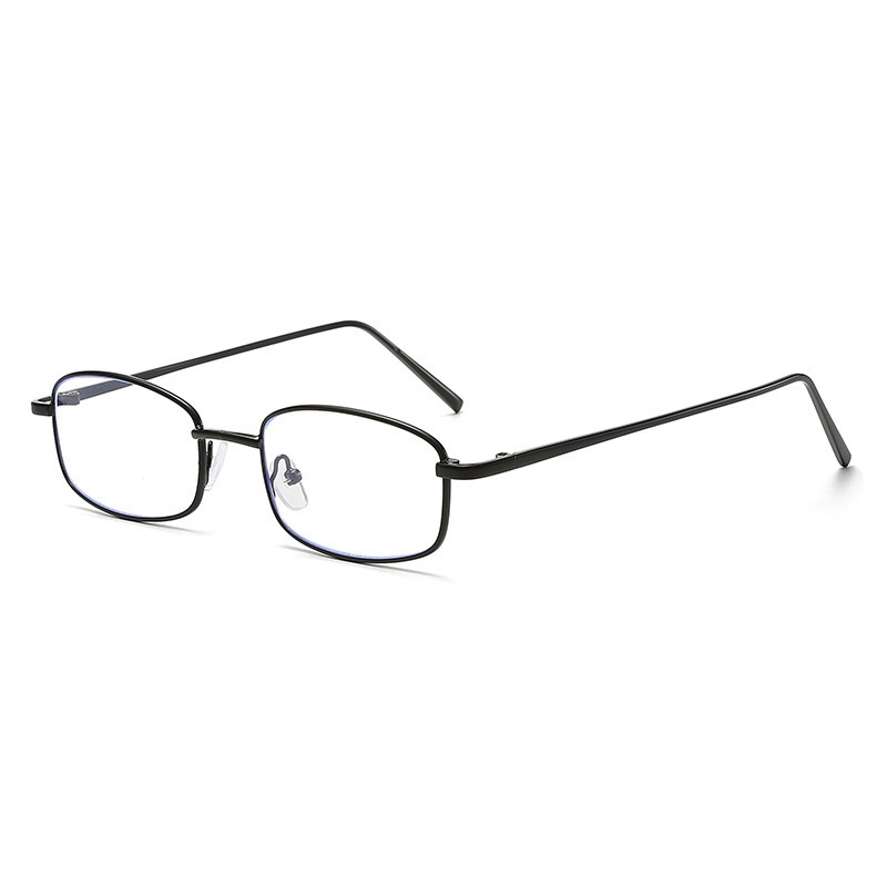 Rectangular glasses unisex, metal frame 3 colors, optional blue‑light lenses