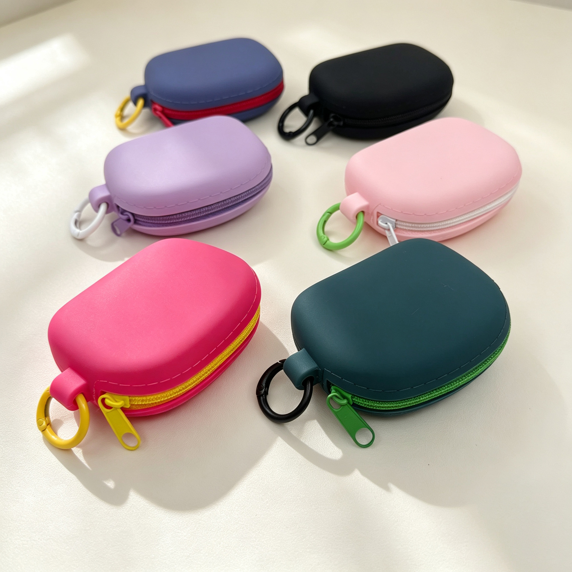 适用苹果Airpods1/2/3/4/Pro2/Pro3拉链蓝牙保护套耳机壳收纳袋