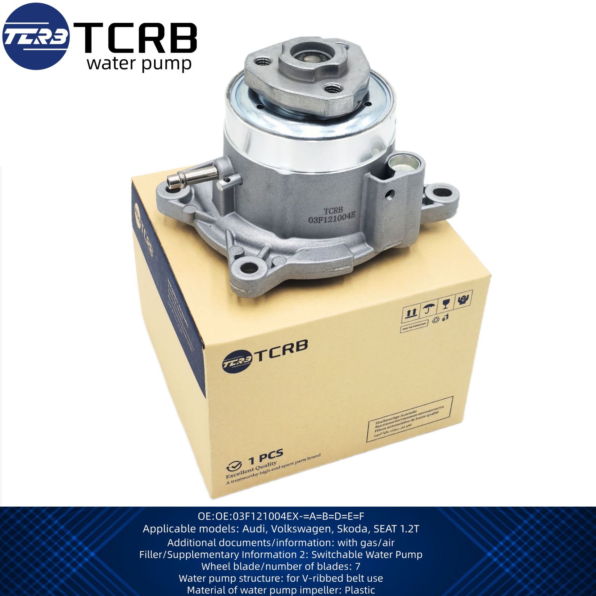 Factory Wholesale Car Water Pump Cooling Water Pump 03F121004E Suitable for Audi Volkswagen Beetle 1.2t
