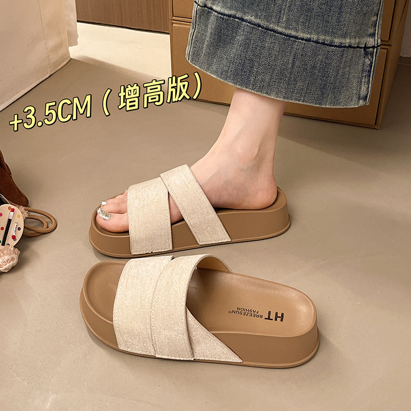 Thick-Soled Birkenstock Slippers for Women, Summer Casual Lazy Cross-Strap Suede Beach Vacation Style Versatile Beach Sandals Thick-Soled Birkenstock Slippers for Women, Summer Casual Lazy Cross-Strap Suede Beach Vacation Style Versatile Beach Sandals