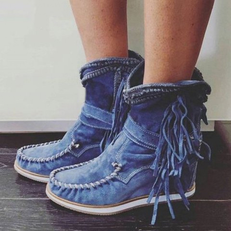 2026 Autumn/Winter New Short Boots Women's Boots Tassel Boots J New Shoes 0009002