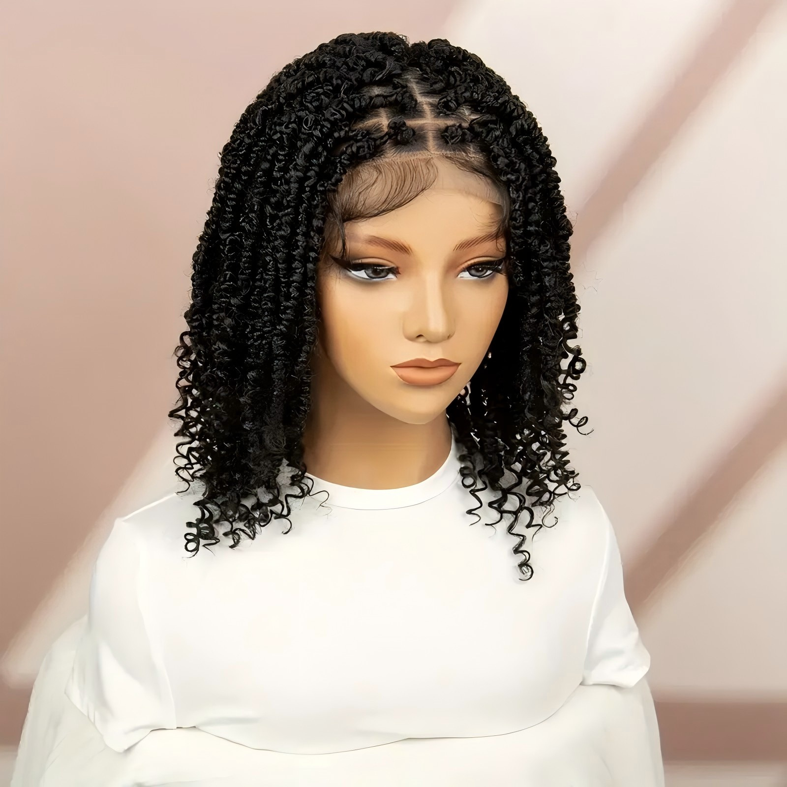 Europa y los Estados Unidos transfronterizos pequeños cabello rizado africano cabello rizado de seda de alta temperatura cabello rizado corto cabello rizado de encaje completo cabello rizado