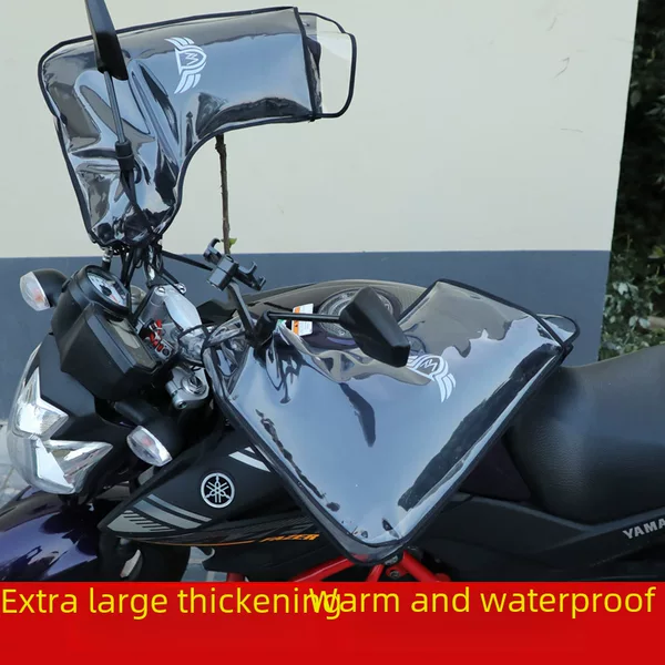 Electric Vehicle Handlebar Cover with Velvet and Thickeneding in Winter, Windproof, Warm, Waterproof, Rainproof and Coldproof Motorcycle Handlebar Cover