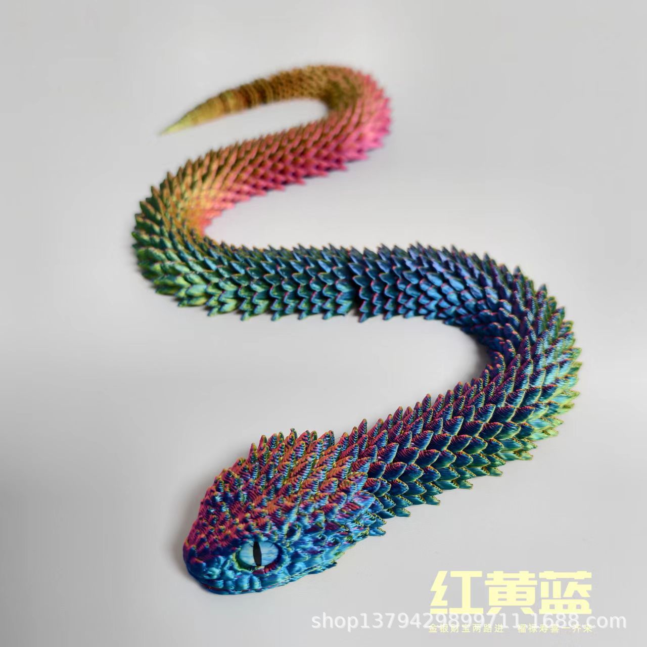 Modelo de Serpiente Impreso en 3D de PLA Articulado para Regalo y Decoración image 11