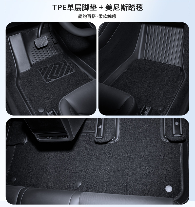 Suitable for the New Modely/3 Injection-Molded Floor Mats, Tesla Car Accessories, Tpe Floor Mats, Front and Rear Trunk Mats