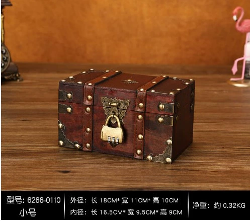 Retro wooden table storage box, wooden box