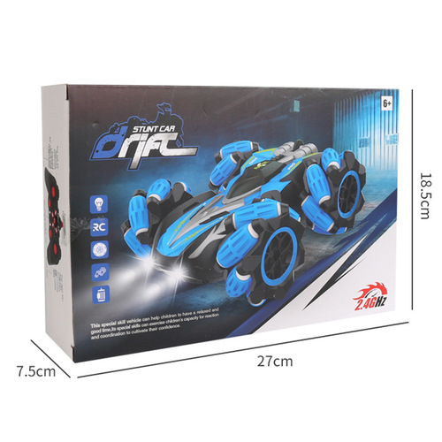 Cross-border hot selling children's double-sided stunt drift remote control car four-wheel drive off-road vehicle 2.4G car toys street stall wholesale