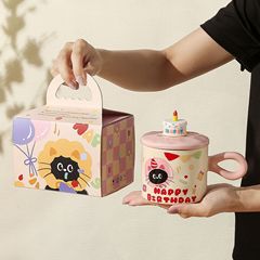 かわいいアニメ猫陶磁器マグカップカップカップカップカップ高颜値ギフトボックスお土産誕生日プレゼント朝食カップ