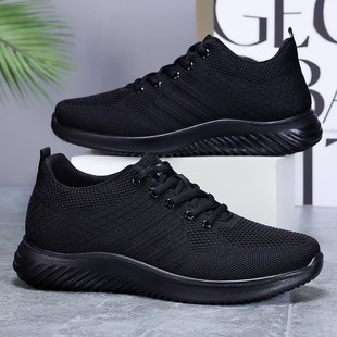 Sports Shoes for Men, New Autumn Style, Polyurethane Lightweight Casual Shoes, Fly-Knit Breathable Non-Stinky Mesh Shoes, Single Shoes Wholesale