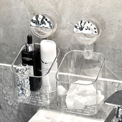 58C1 suction cup waste facial towel storage box wall-mounted bathroom used cotton soft towel secondary facial towel storage