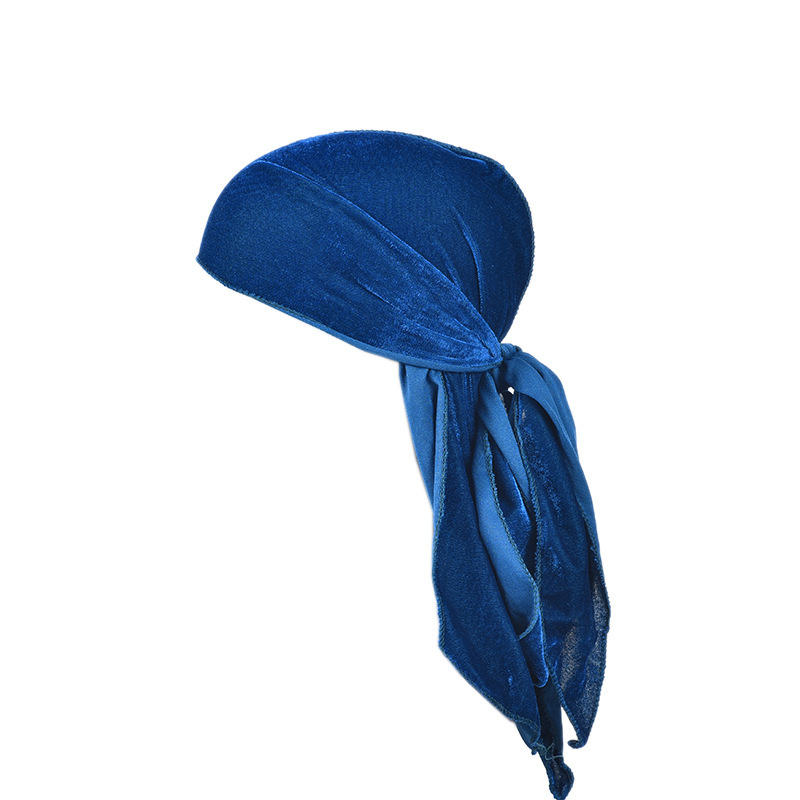 Transfronterizos hijab pirata de Halloween terciopelo de cola larga damas europeas y estadounidenses hijab de Halloween peluquería sombrero hijab