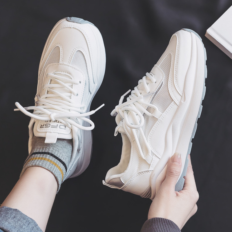 Forrest Gump schoenen voor dames 2023 nieuwe lente nieuwe ademende mesh sportstijl witte schoenen ins trend groothandel_voghion.com
