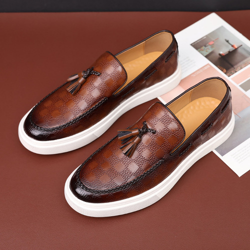 Doudou shoes men's  new summer breathable loafers slip-on lazy shoes Korean version versatile slip-on casual shoes