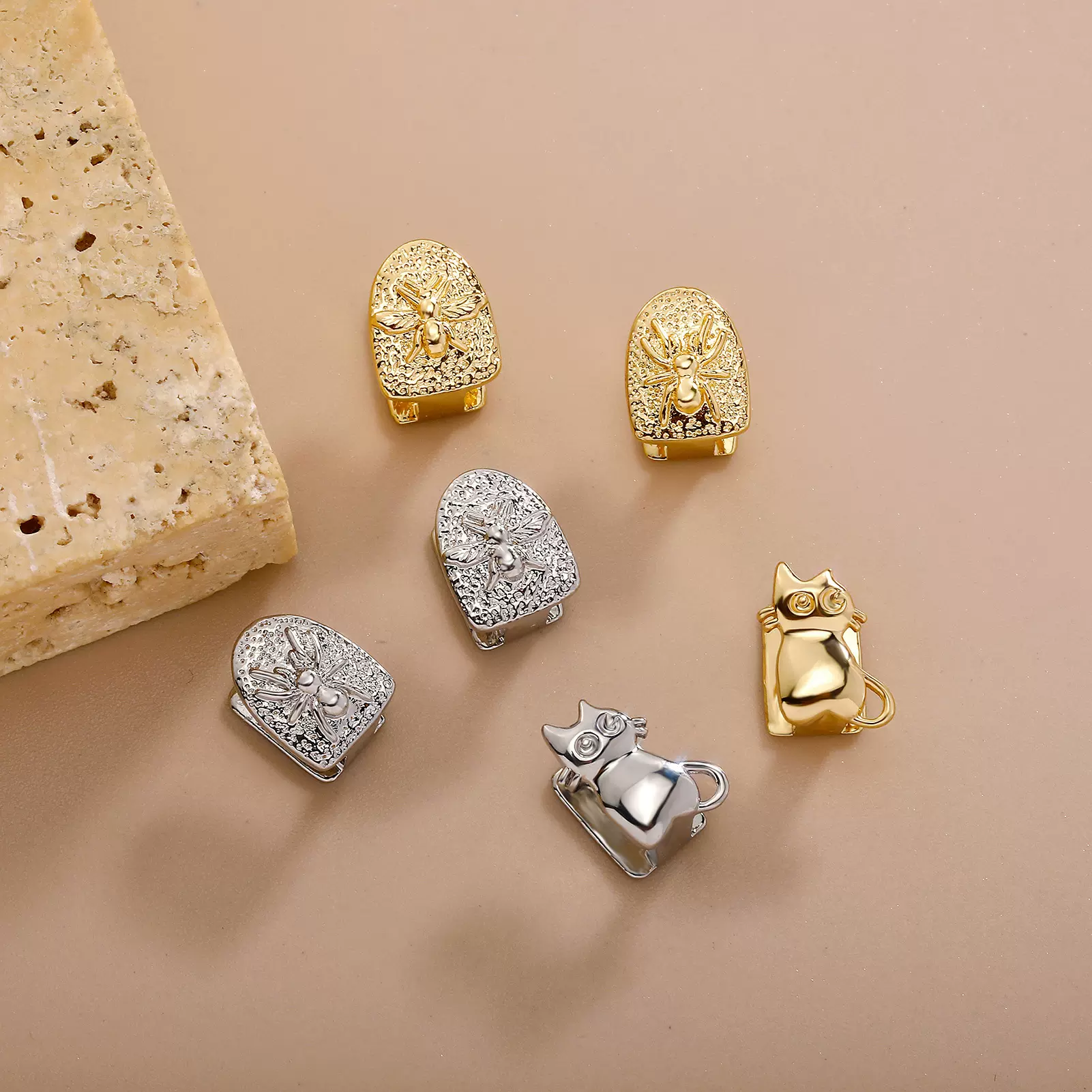 跨境嘻哈牙套可爱动物造型单颗牙套蜘蛛个性金牙男女HIPHOP牙饰品