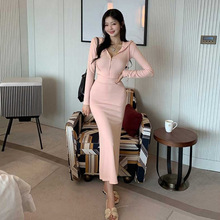韩国东大门显身材时尚套装修身性感短款连帽外套+包臀鱼尾裙女士
