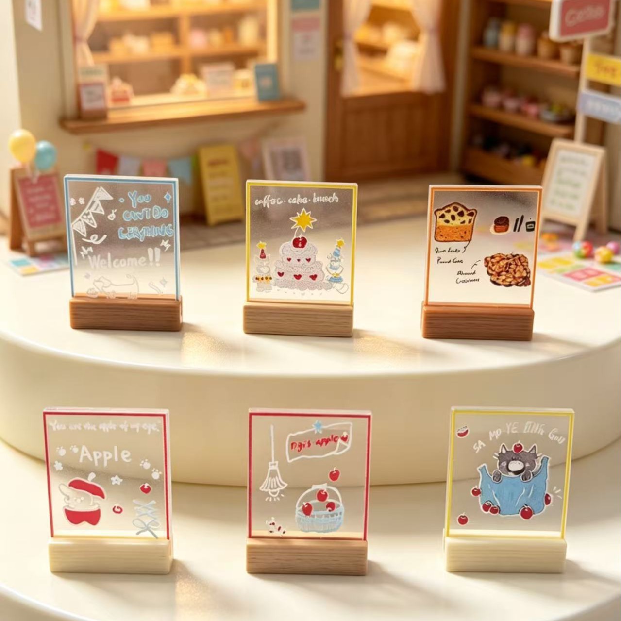 【Transparent Standee】Wholesale Creative DIY Resin Cartoon Simulation Food Toy Bread Miniature Scene Miniature Landscape