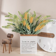 婚慶批發跨境INS風鼠尾草廠家假花綠植物裝飾工藝品仿真花MW73778