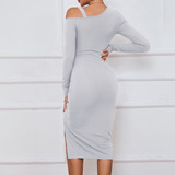 (Трансграничная торговля), дизайнерское сексуальное платье, корсет, юбка, европейский стиль, тренд сезона, с акцентом на бедрах