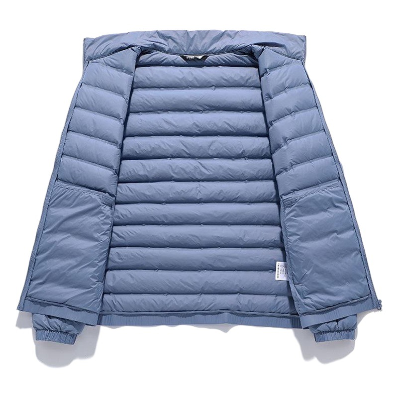 Fall/winter men's and women's stand collar plus size light down jacket women's liner winter long sleeve warm coat couple's down jacket