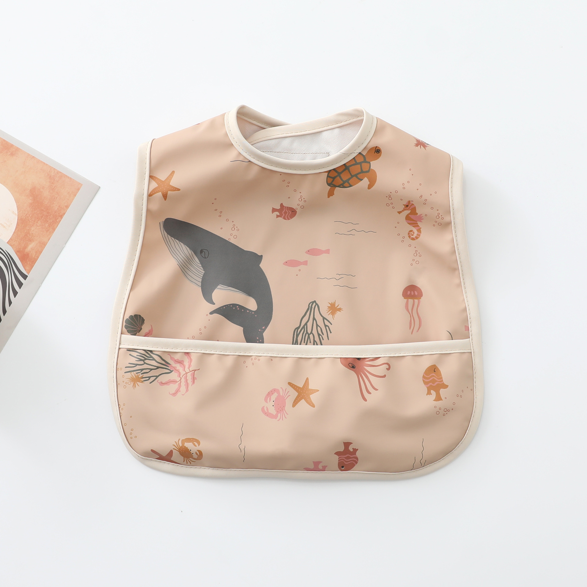 Pu 작은 턱받이 가루 바다