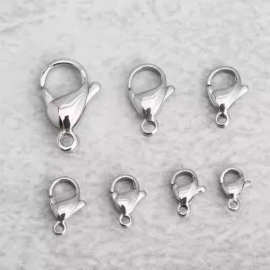 龙虾扣现货钛钢DIY饰品配件项链配钩扣颜色规格齐全手链批发