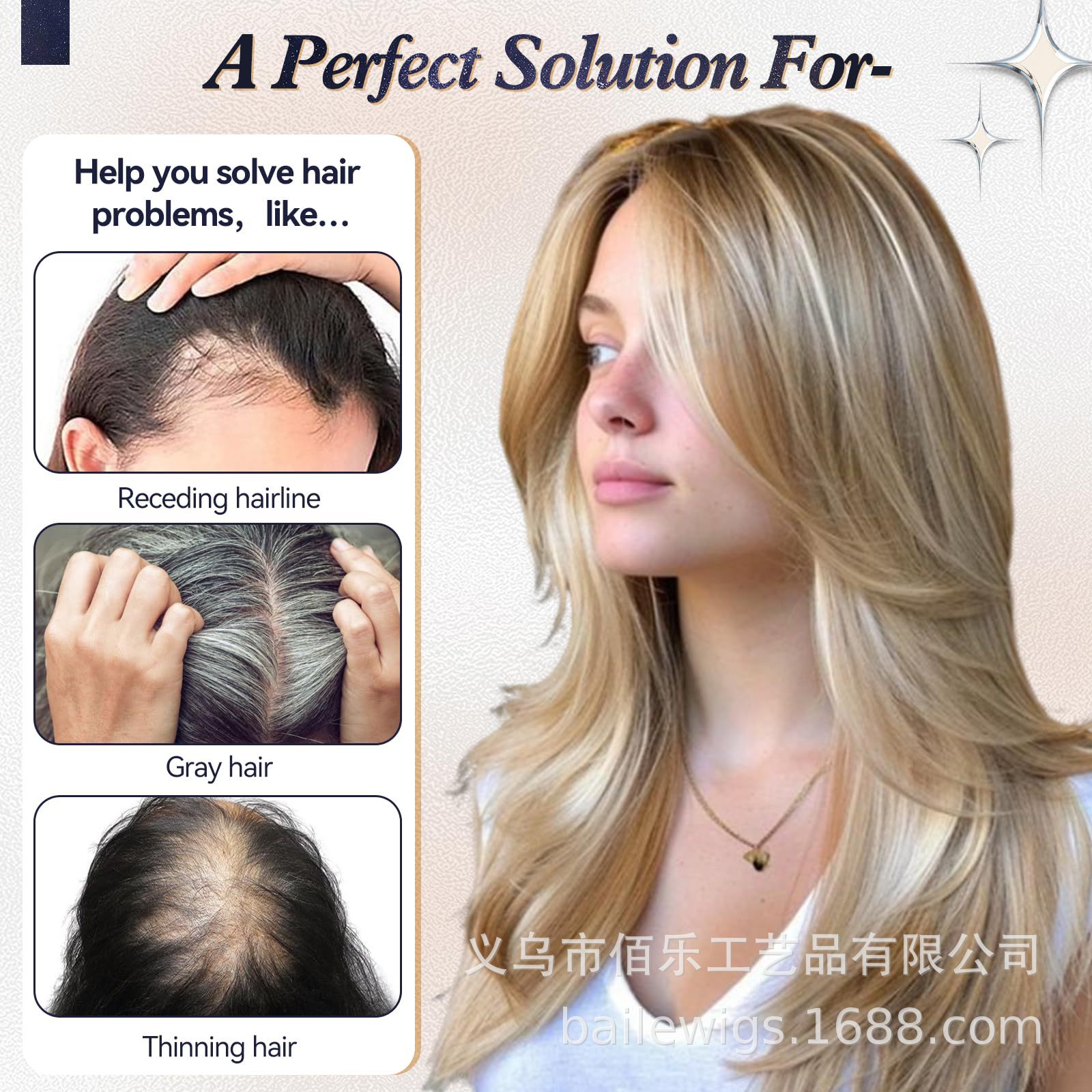 Bloqueo de cabello real europeo y americano marrón oro picado teñido aguja de entrega ligera transpirable tejido a mano bloque de cabello de costura al por mayor spot transfronterizo