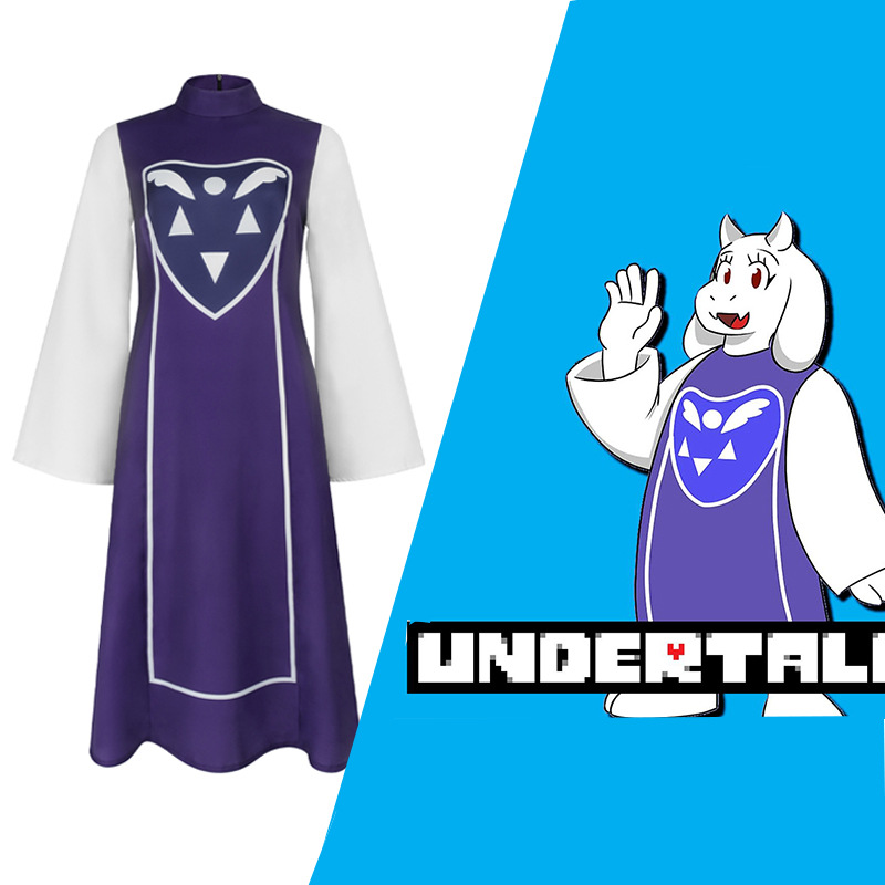Undertale Toriel Cosplay Kostyumu Tam Dəst