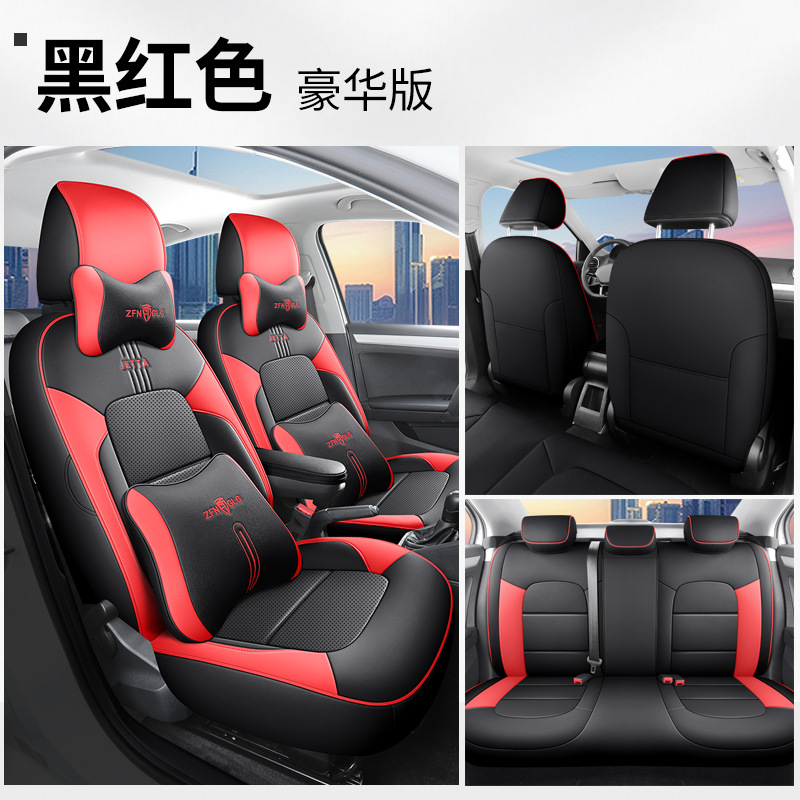 2025 Volkswagen Jetta, Volkswagen Modelə uyğun (Original) oturacaq örtükləri - jetta-va3-deluxe-edition-black-red-jetta-va3