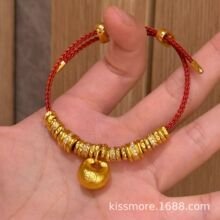 琛墨新年多福小福袋本命年红绳盘缠手链轻奢新中式钢丝红色手绳女
