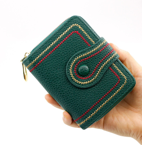 Fashion Wallet Women's Short Coin Purse  New Trendy Women's Organ Card Holder Embroidered Wallet Women's Wallet
